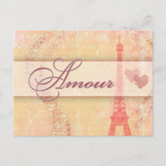Cartão Postal Amour em Paris