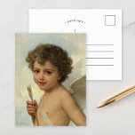 Cartão Postal Amour | Émile Munier<br><div class="desc">Amour (1892), de Émile Munier, é uma impressionante pintura de arte fina que retrata Cupido, o deus cerebico do amor. Esse retrato encantador captura a inocência jovem e o espírito lúdico da figura mitológica. O Cupido é representado por pele macia, brilhante, asas delicadas e uma expressão angélica, segurando seu arco...</div>