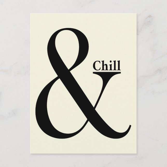 Cartão Postal Ampersand Chill (Frente)
