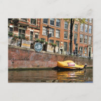 Amsterdã, Canal, Barco de Sapato de Madeira