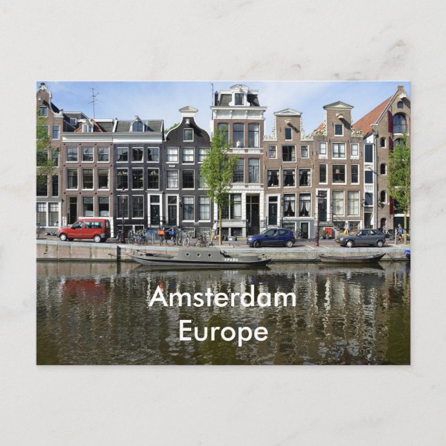 Cartão Postal Amsterdã Europa Viagem Turismo Adicionar (Frente)