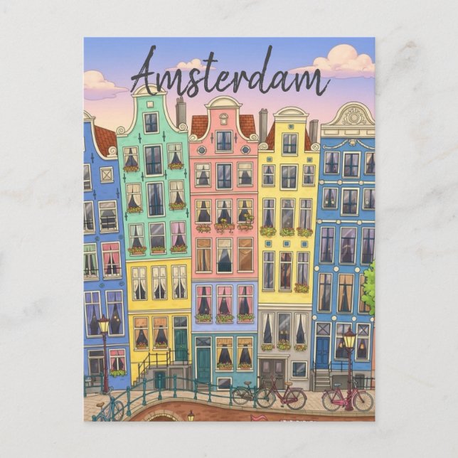 Cartão Postal Amsterdã Holanda (Frente)
