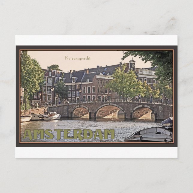Cartão Postal Amsterdã - Keizersgracht (Frente)