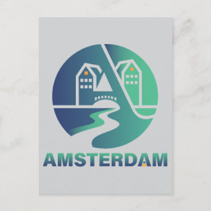Cartão Postal Amsterdã Países Baixos Europa