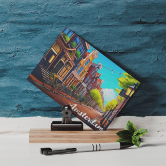 Cartão Postal Amsterdam Holland Houve Viagem Europa