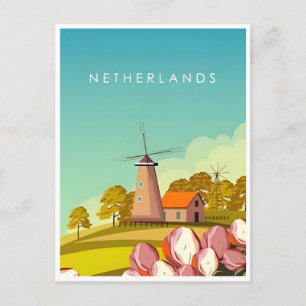 Cartão Postal Amsterdam Holland Países Baixos
