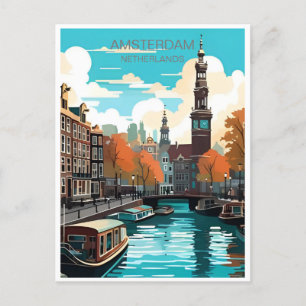 Cartão Postal Amsterdam Holland Países Baixos