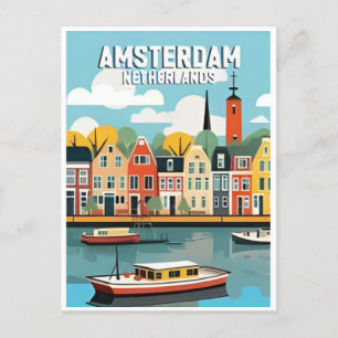 Cartão Postal Amsterdam Holland Países Baixos