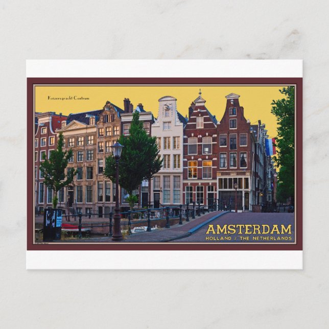Cartão Postal Amsterdam-Keizersgracht Centrum (Frente)