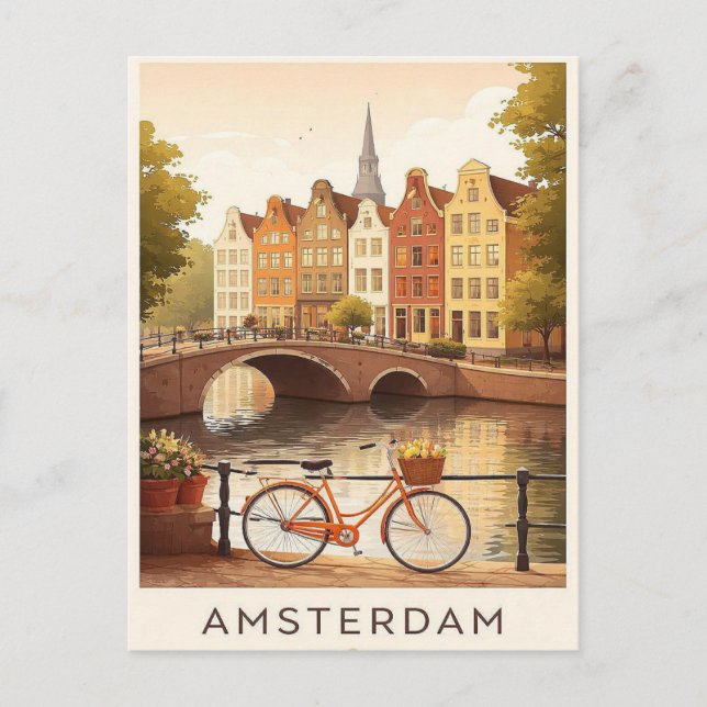 Cartão Postal Amsterdam. Postcard (Frente)