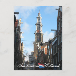 Cartão Postal Amsterdam Westerkerk Western Church Holland