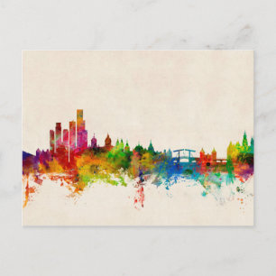 Cartão Postal Amsterdão a skyline holandesa