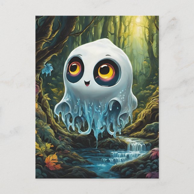 Cartão Postal Amusant petit fantôme (Frente)