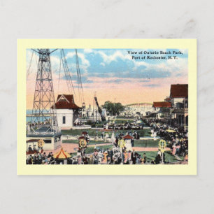 Cartão Postal Amusement Park, Rochester, Nova Iorque Vintage