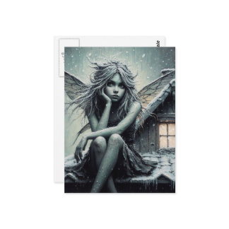 Cartão Postal An adorable annoyed winter Fairy