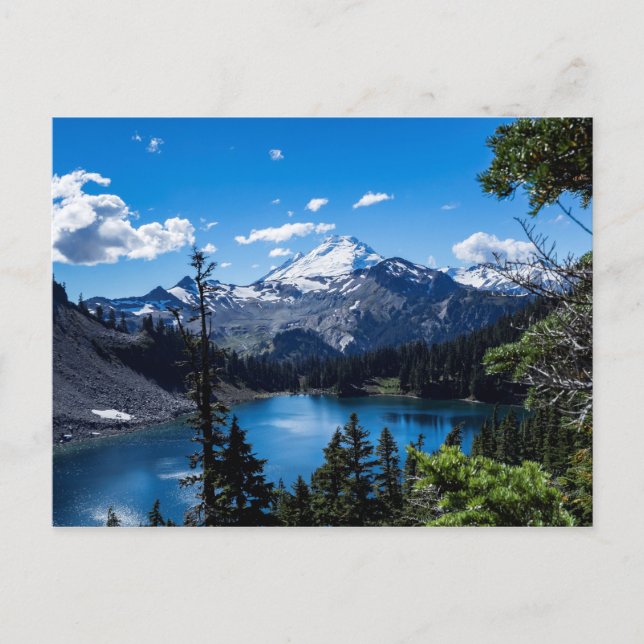 Cartão Postal An alpine view of Mt Baker from Baker Lake. (Frente)