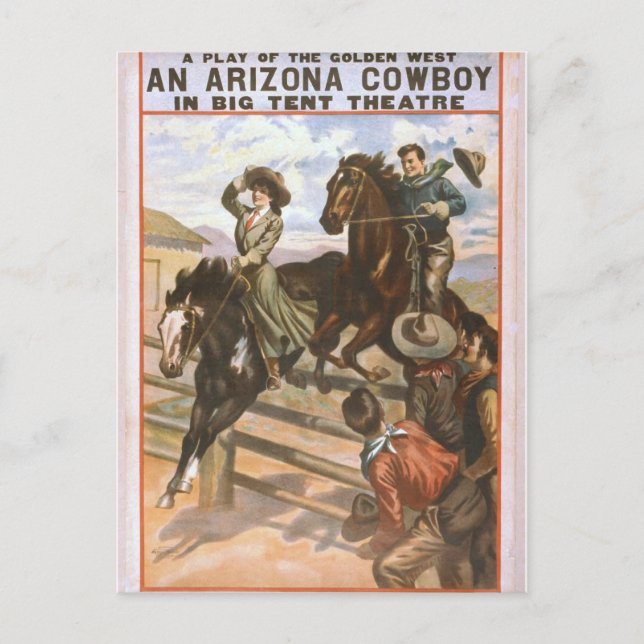 Cartão Postal An Arizona Cowboy Retro Theater (Frente)