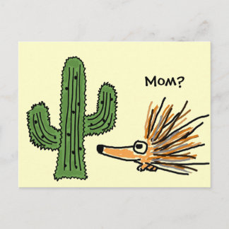 Cartão Postal AN- Cartão-postal Porcupine Engraçado