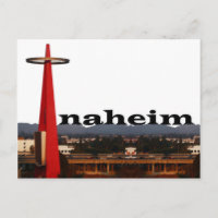 Anaheim CA Skyline com Anaheim no céu