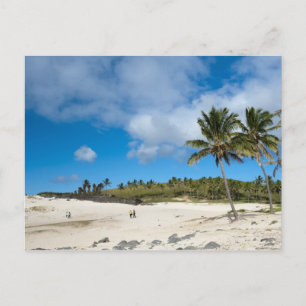 Cartão Postal Anakena, Rapa Nui, Ilha de Páscoa, Chile