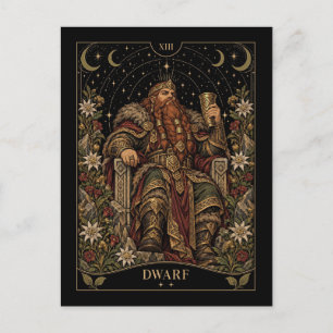 Cartão Postal Anão, Arte do Tarot Estrelado