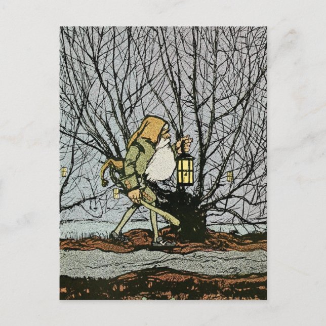 Cartão Postal Anão com Lanterna (Frente)