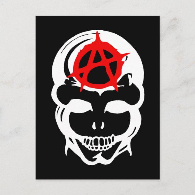 Cartão Postal Anarchy Skull (Frente)