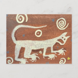 Cartão Postal Anasazi Petrogliph Mountain Lion,