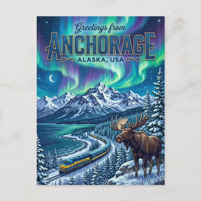Cartão Postal Anchorage EUA (Frente)