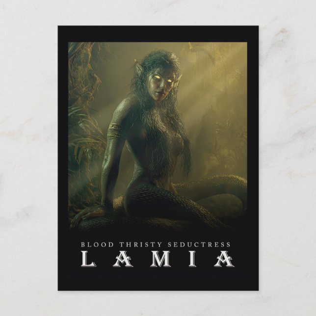 Cartão Postal Ancient Beast & Creatures: LAMIA Postcard (Frente)