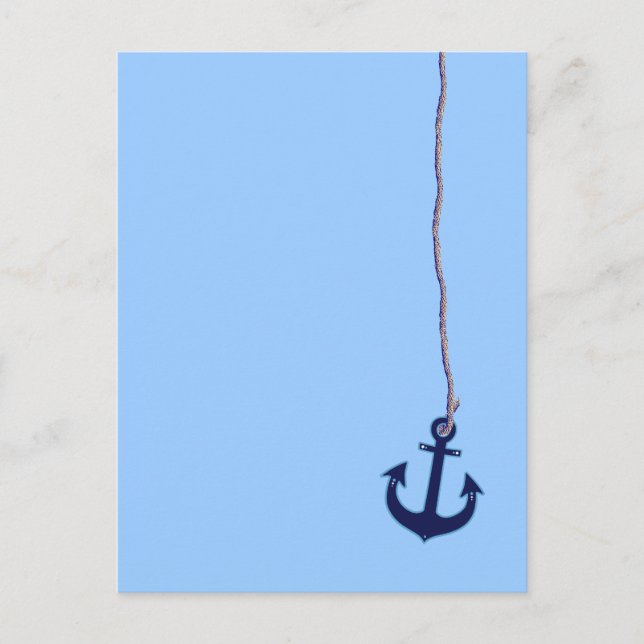 Cartão Postal âncora azul marinho (Frente)
