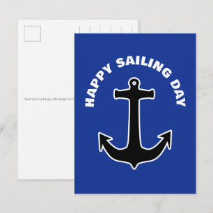 Cartão Postal ÂNCORA Silhueta - design náutico 1
