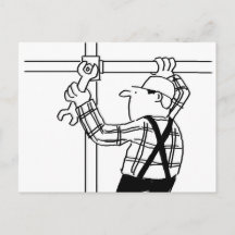 Andaimeiro e desenho animado de andaime