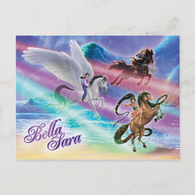 Cartão Postal Andando em Moonbeams (Frente)