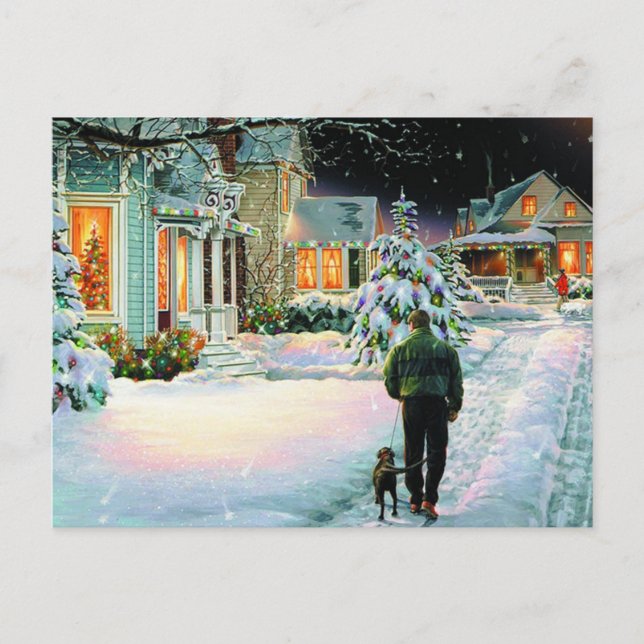 Cartão Postal Andando Na Neve (Frente)