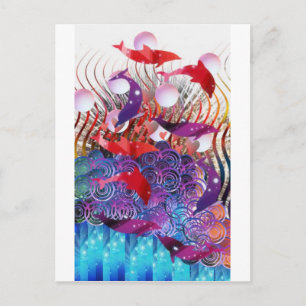 Cartão Postal Andando pelas ondas