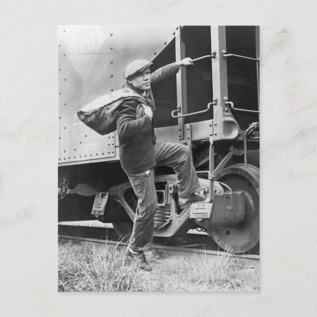 Cartão Postal Andando pelos trilhos, 1935 (Frente)