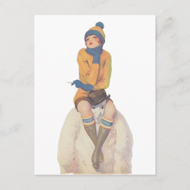 Cartão Postal Ande pelo boneco de neve (Frente)