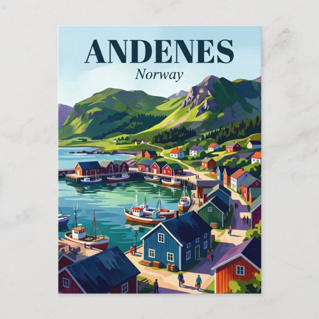 Cartão Postal Andenes Noruega (Frente)