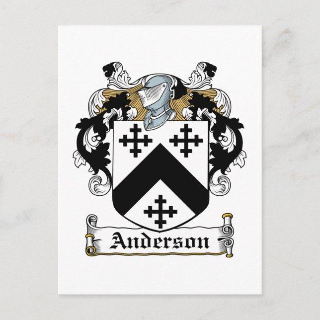 Cartão Postal Anderson Family Crest (Frente)
