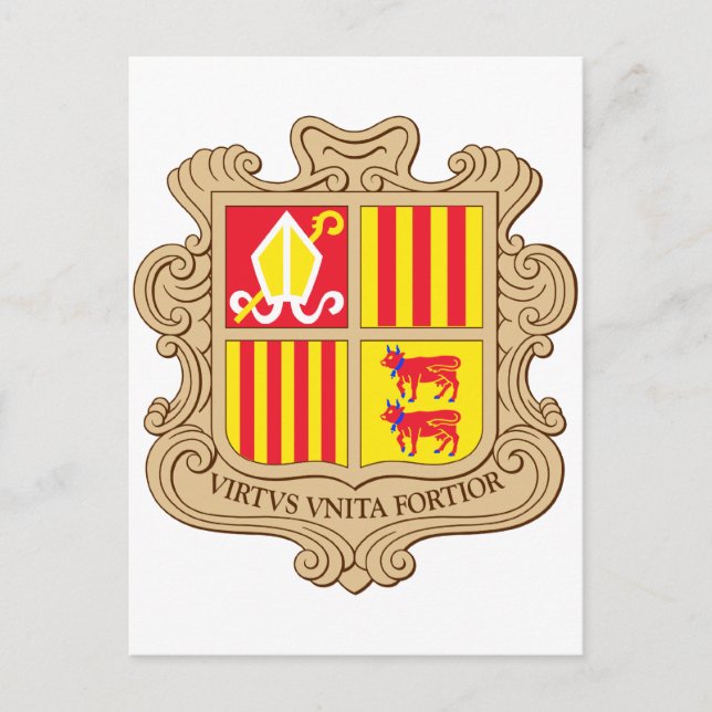 Cartão Postal Andorra casaco de braço (Frente)