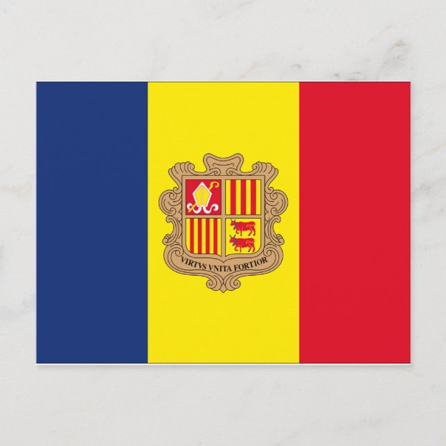 Cartão Postal Andorra Flag (Frente)