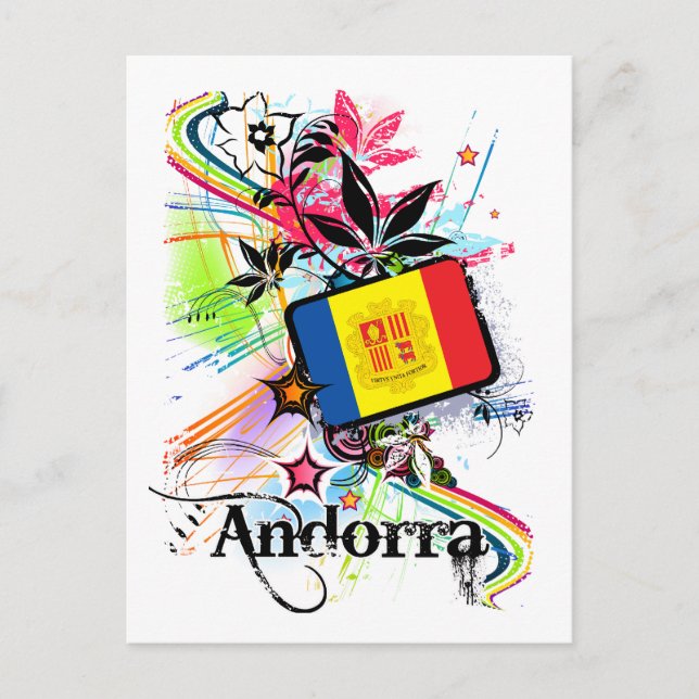 Cartão Postal Andorra Flor (Frente)