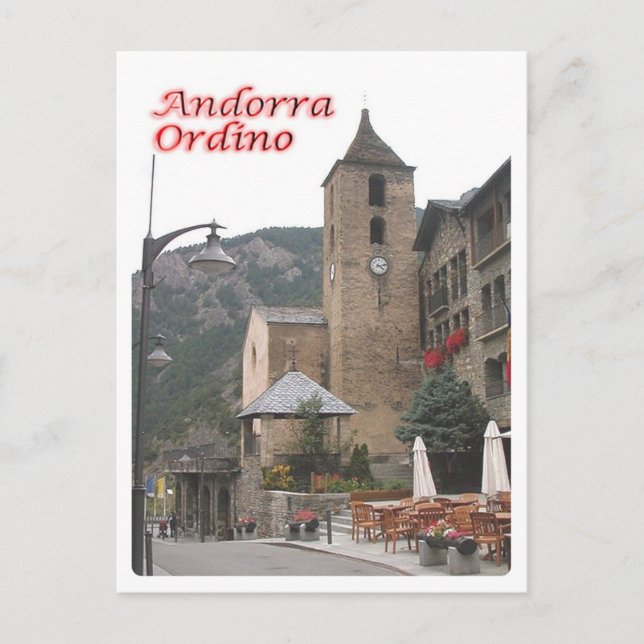 Cartão Postal Andorra - Ordino - (Frente)