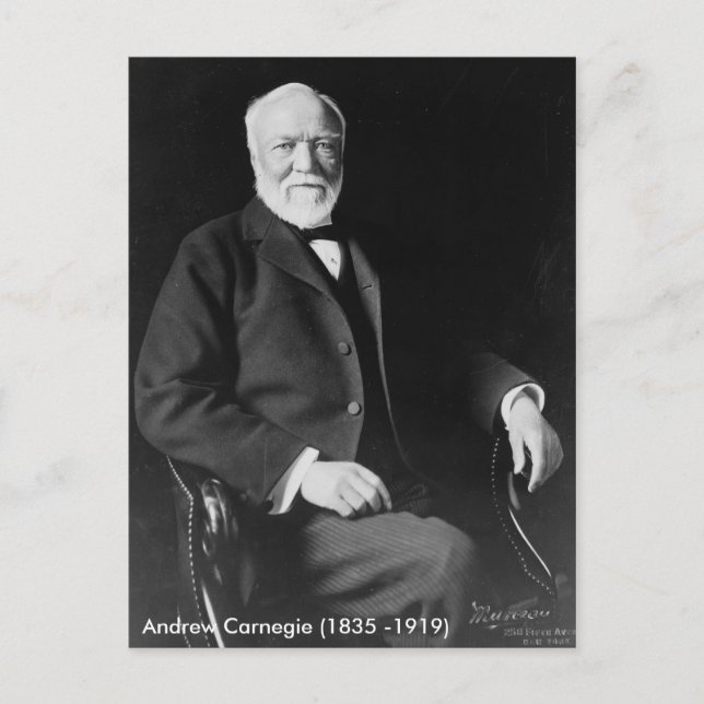 Cartão Postal Andrew Carnegie Postcard (Frente)