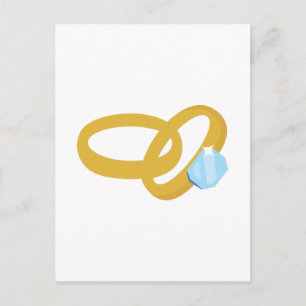 Cartão Postal Anéis de Casamento
