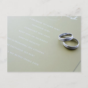 Cartão Postal Anéis de casamento