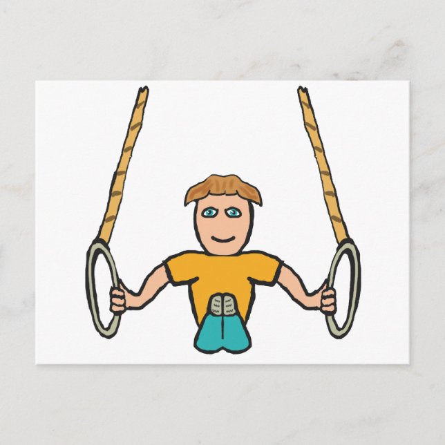 Cartão Postal Anéis de ginástica (Frente)