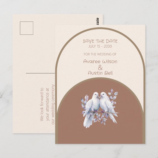 Cartão Postal Anéis Mocha Mousse Leve Cerca Certa Arrancada (Frente/Verso)