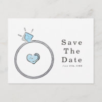 Anel de Noivado Caprichoso Save The Date